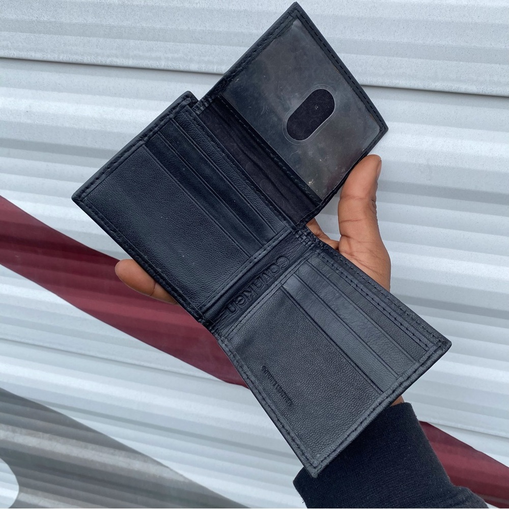 Men's Black Leather Wallet Calvin Klein leather